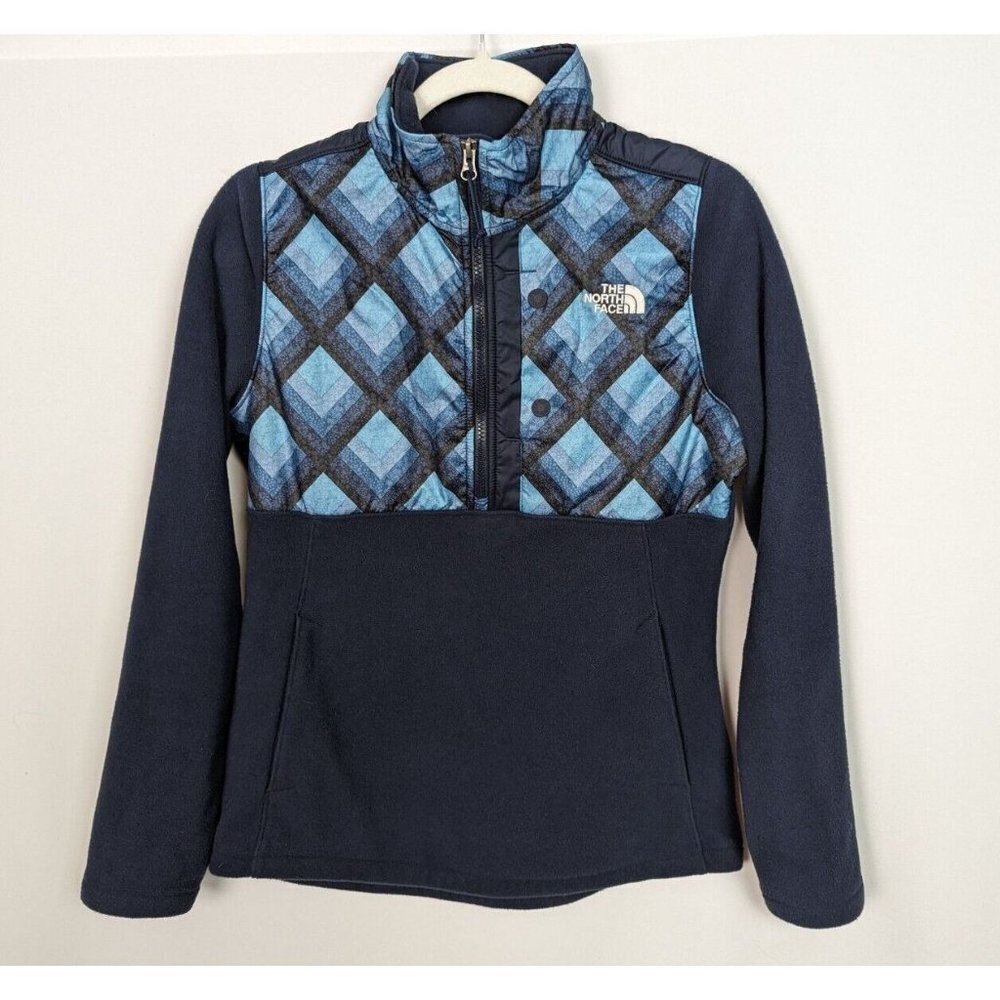 The North Face S 200WT Tundra Pullover Sweater Quilted Fleece Half Zip Outdoor